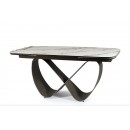 Стол обеденный SIGNAL INFINITY Ceramic Amber Bianco белый/коричневый 160-240/95